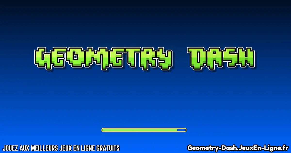 Écran de chargement de Geometry Dash avec logo du jeu